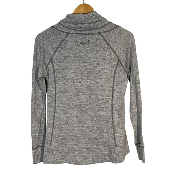 Kuhl Lea Grey Cowl Neck Pullover Long Sleeve Thumb Hole Top Womens Small - Picture 3 of 10